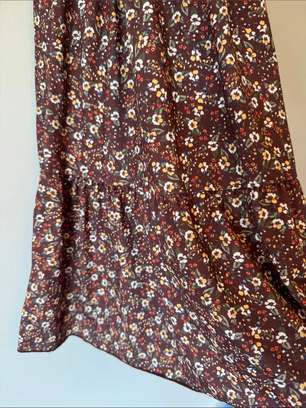 Zunie Brown Floral Halter Maxi Dress for Girls